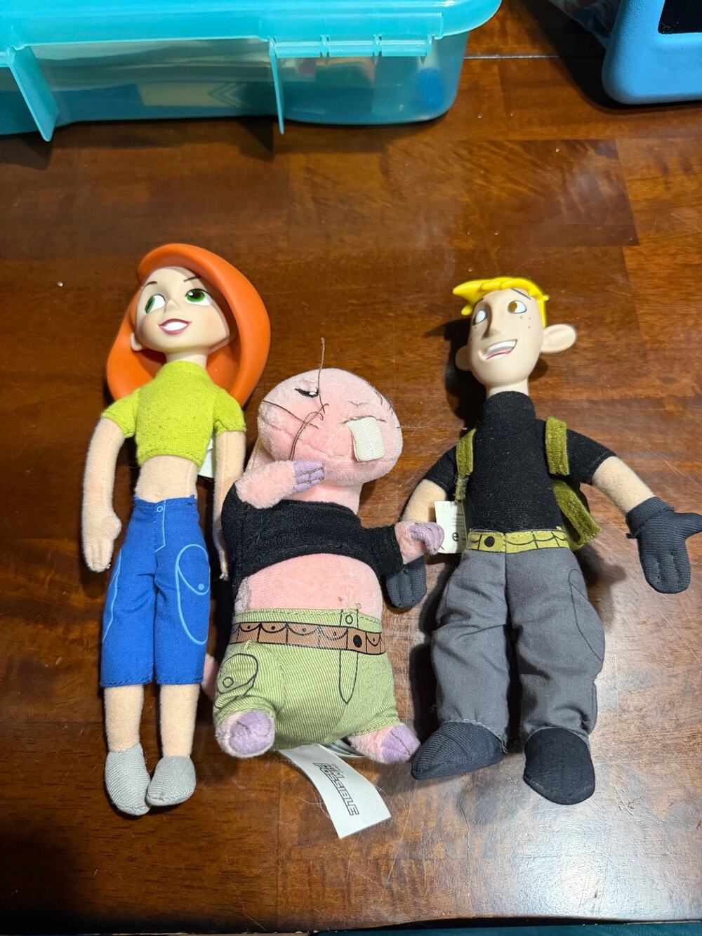 Disney Kim Possible, Ron Stoppable, and Rufus Collector Plush Figures Set Y2K